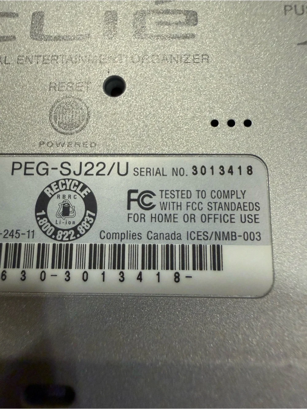*PARTS ONLY- UNTESTED* Sony Clie PEG-SJ22/U & PEGSJ30/U Vintage PDA Assistant
